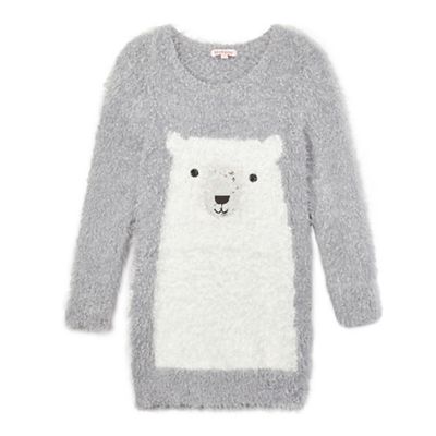 bluezoo Girls' grey polar bear tunic
